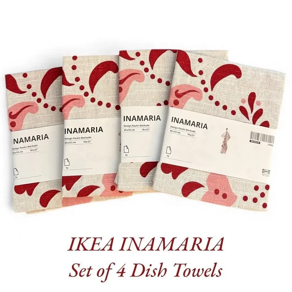 IKEA INAMARIA Floral Pattern Dish Towel 18